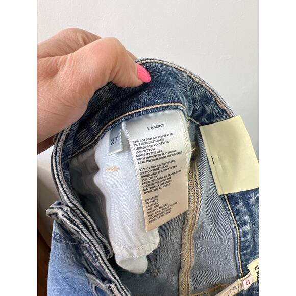 NWT L'Agence High Line High Rise Skinny Jeans Women's Sodalite Destruct Size: 27 - Picture 7 of 8